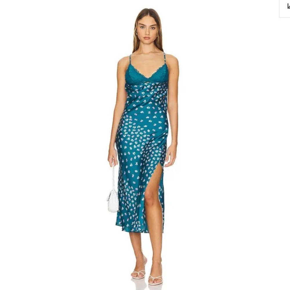 NWOT Gossamer Glow floral midi slip dress by Intimately Free People in Medium